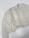 Tweed Zip-Up Blouson Jacket