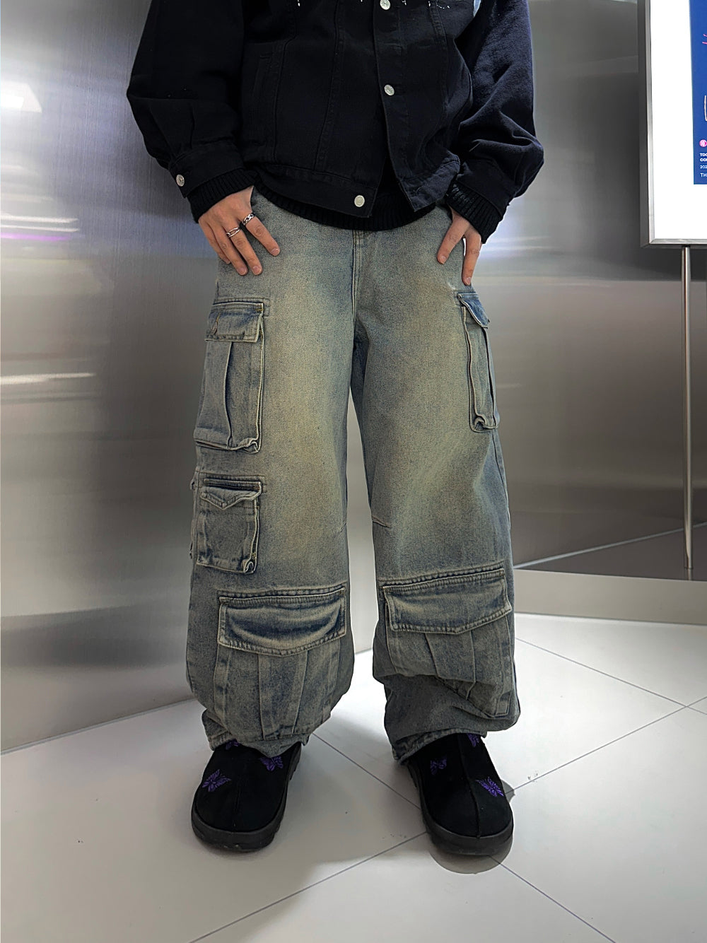 【DISCERNMENT】Millie utility washed denim jeans DISCERNMENT (ディーサーメント) - ミリユーティリティ