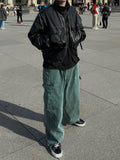 Tune denim wide pants