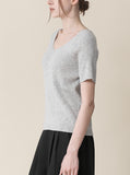 [Premium] Whole Garment Bush Wool Short Sleeve Knit