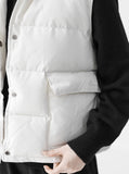 Duck Down High Neck Padded Vest