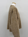Mockneck Overfit Fur Cardigan