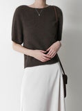 Mary Whole Garment Boatneck Knit