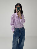 [unisex] Two tuck balloon wide denim pants