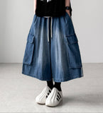 Shioko Track Bermuda Denim