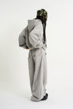 Terry wide belted sweatpants