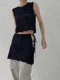 Punching Lace Knit Skirt