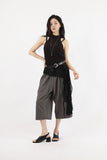 Half-high neck knit halter top