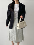 Dot Crease Mermaid Midi Skirt