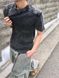 Finer Shoulder Panel Washed Short Sleeve T-shirt