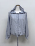 Melon Stripe Hood Shirt