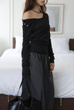 Fold Snap Unbalanced Tee