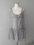 Somi See-through Frill Sleeveless Blouse