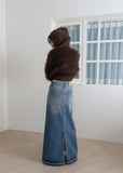 LEAF DENIM LONG SK