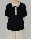 Medi collar short sleeve knit
