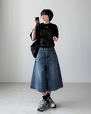 Noir Half Knit T-shirt