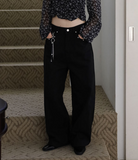 Halim studded black denim