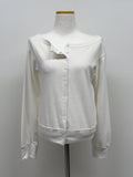Forming Boat Neck Cardigan T-shirt