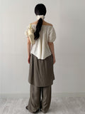 Wrinkle Wrap Layered Banding Pants