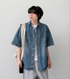 Leteon Denim Half Shirt