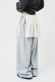 (W) Dot Frill Wrap Skirt