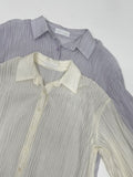 Pleated Strap Loose Fit Blouse