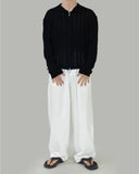 Cass see-through knit zip-up