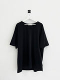 Long Over Giant U-neck Short sleeve T-shirt