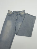 [unisex] 418 Teen Blue Wide Denim Pants