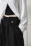 Suede square pocket belt