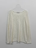 Slavic boat neck see-through knit