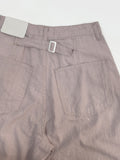 Linen Cinch Back Balloon Fit Wide Pants