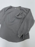 Cowl Belted Loose-Fit Blouse
