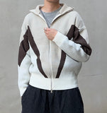 Rider High-Neck Knit Zip-Up