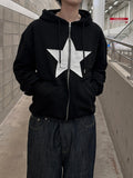 One star hoodie zip-up