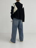 606 Balloon Wrinkle Wide Denim Pants