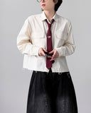 Serene Damage Crop Shirt