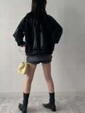 Verdi Flap Overfit Leather Blouson