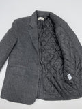 [Wool 50%/Quilted lining] Twill wool single over fit jacket
