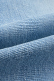Air Blue Washed Denim Bermuda Pants