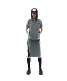 Button Slit Track Skirt