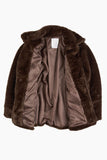 Noire soft fur coat