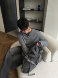 Karoo Ribbed Henley Neck Button Long Sleeve