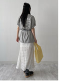 One Slit Mermaid Long Skirt