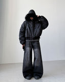 Veil Crack Wide Denim