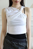 Silver cropped shirt