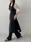 Wrinkle See-through Oversized Shirt