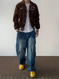 Curve Cut Washing Cargo Denim