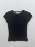 Basic Tension Cap Short Sleeve T-shirt