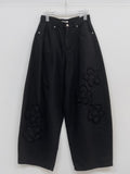 Floral Patch Balloon Wide Pants